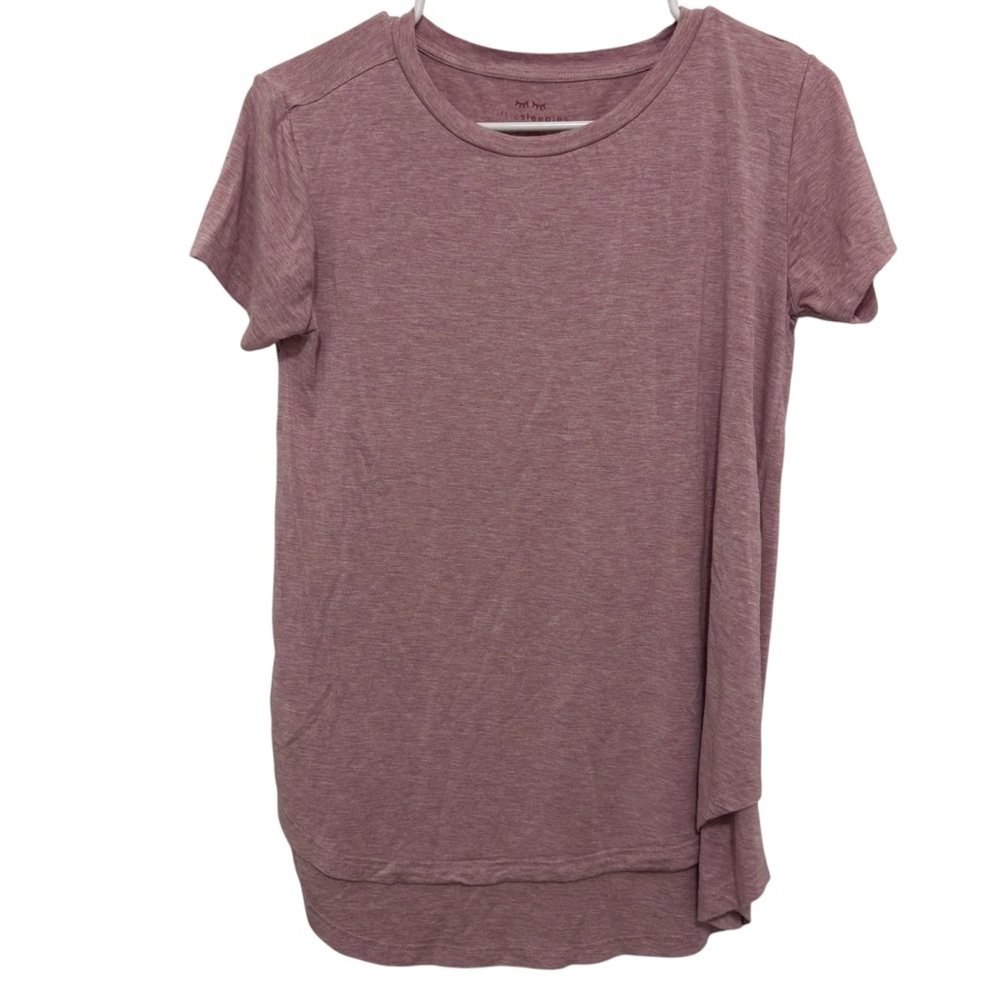 Little Sleepies Heather Mauve Nursing Tee